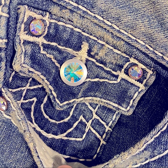 🆕 Vintage TRUE RELIGION ✖️SWAROVSKI CRYSTAL Jeans - Picture 10 of 16